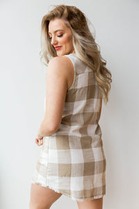 mode, oversized plaid print dress