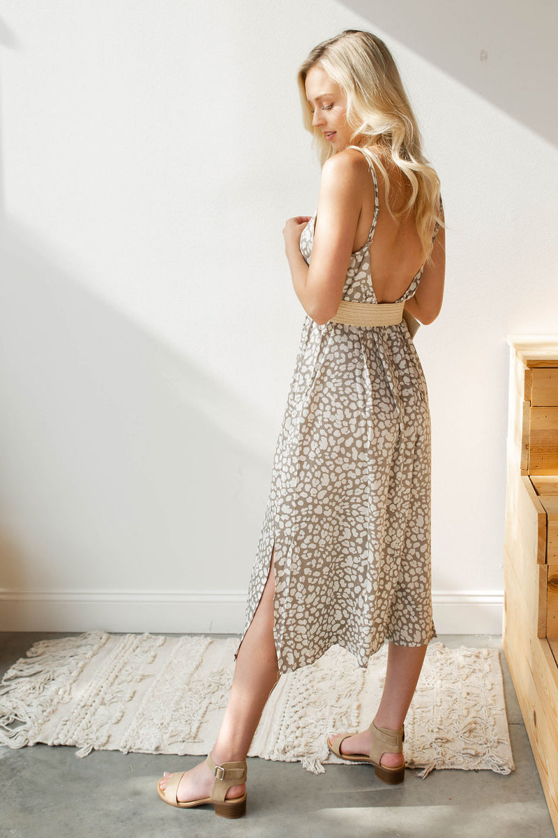 mode, walk this way leo midi dress