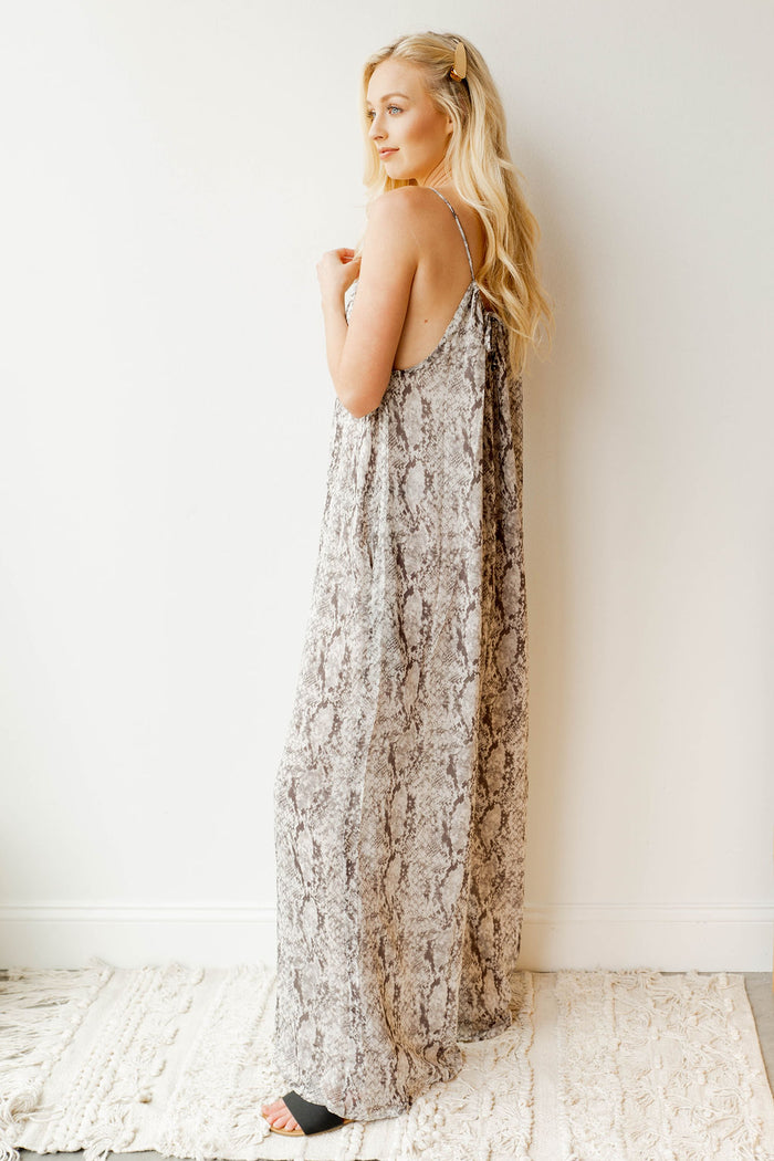 mode, python wide leg jumpsuit