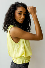 mode, hold my hand smocked waist blouse