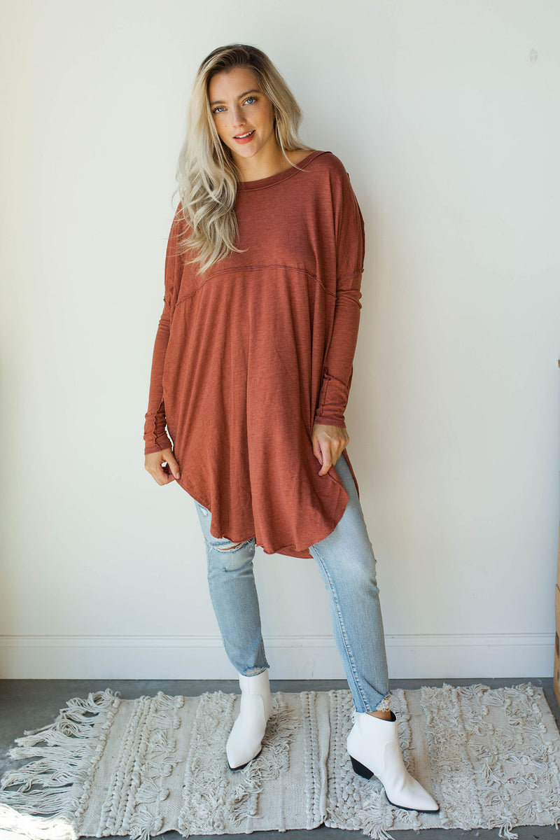 mode, tell tale tunic top