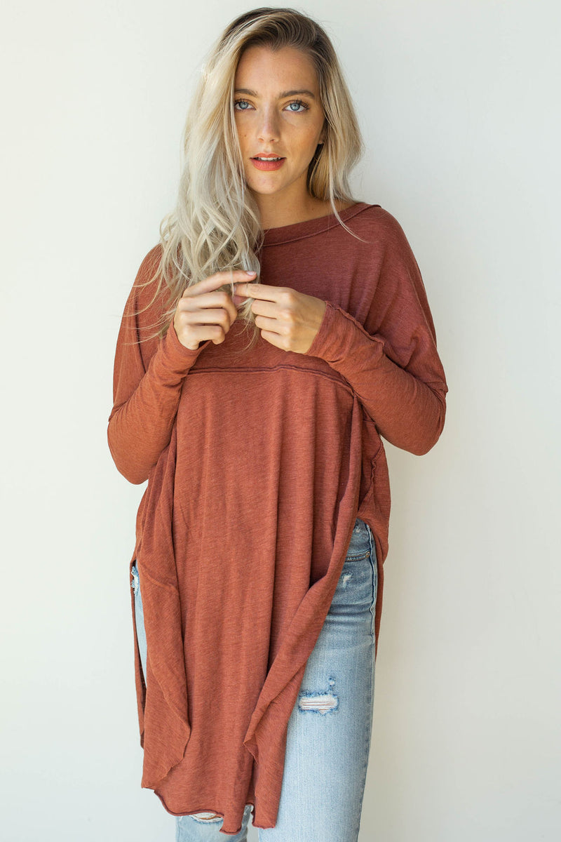 mode, tell tale tunic top