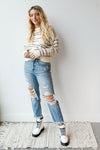 mode, snow zebra sweater