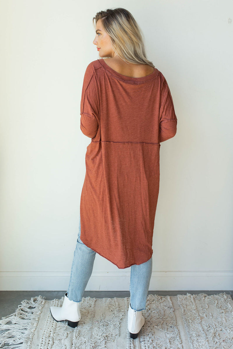 mode, tell tale tunic top