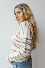 mode, snow zebra sweater