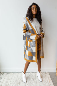 mode, mustard mix sweater
