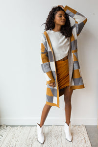 mode, mustard mix sweater