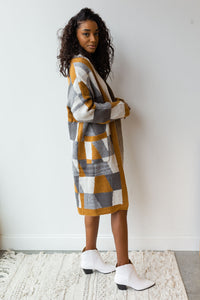 mode, mustard mix sweater