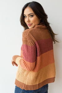 mode, orange mix sweater