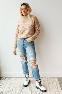 mode, fuzzy knit leopard sweater