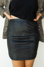 mode, rumi ruched mini skirt