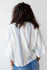 mode, lurex multi color tie front top