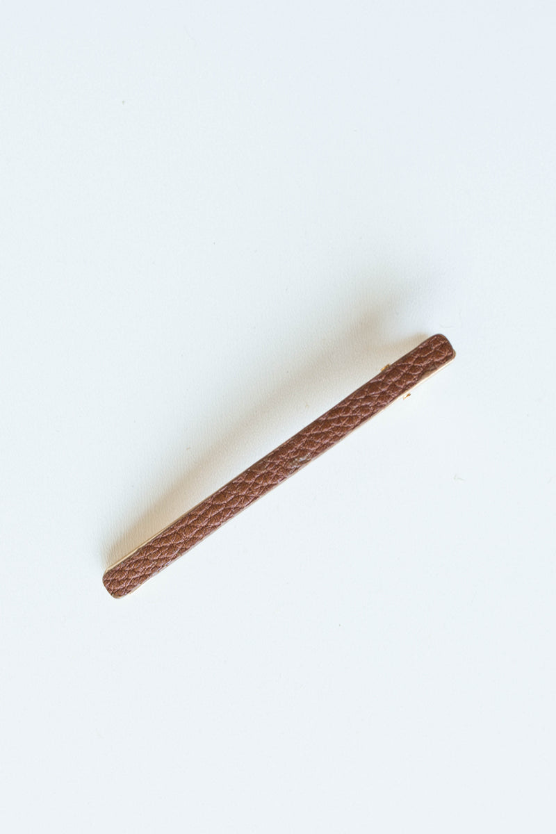 mode, thin leather hair pin
