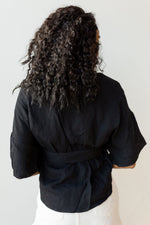 mode, make it work tie waist blouse