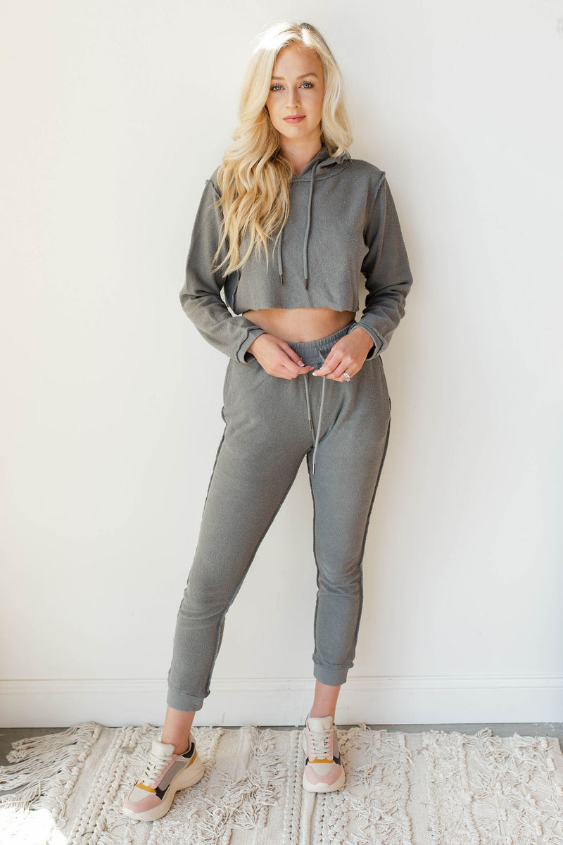 mode, Morning coffee Jogger pants inside out seam