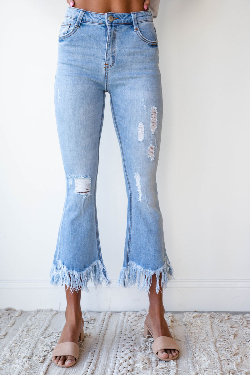 mode, something extra fringe denim