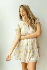 mode, moonlit floral dress