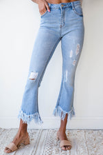 mode, something extra fringe denim