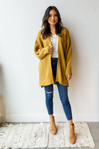 mode, right away chunky knit cardi