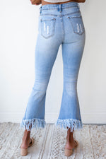 mode, something extra fringe denim