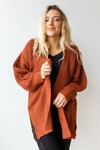 mode, right away chunky knit cardi