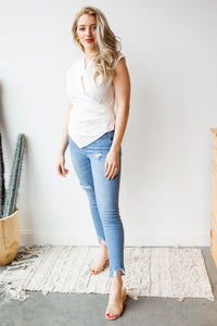 mode, wrap linen top