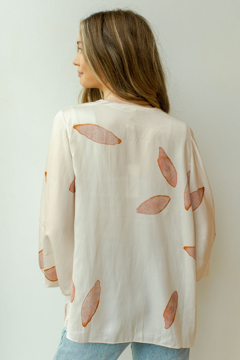 mode, petal print kimono