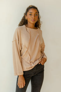mode, stitch round neck top