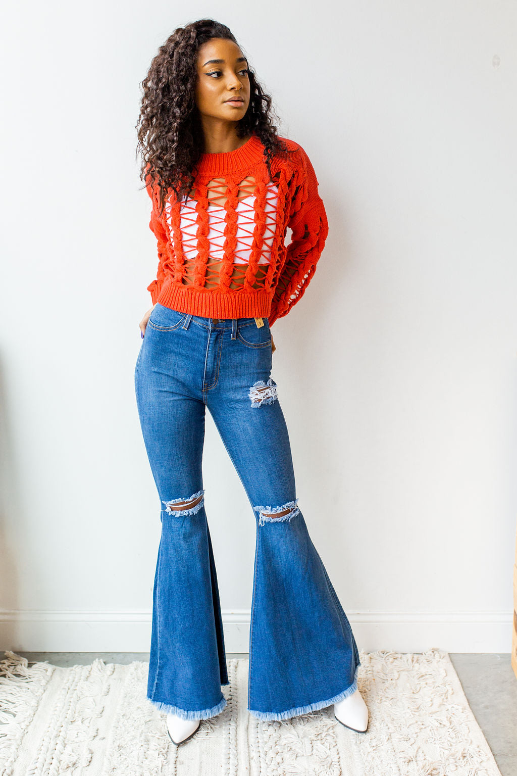 mode, cherry on top sweater