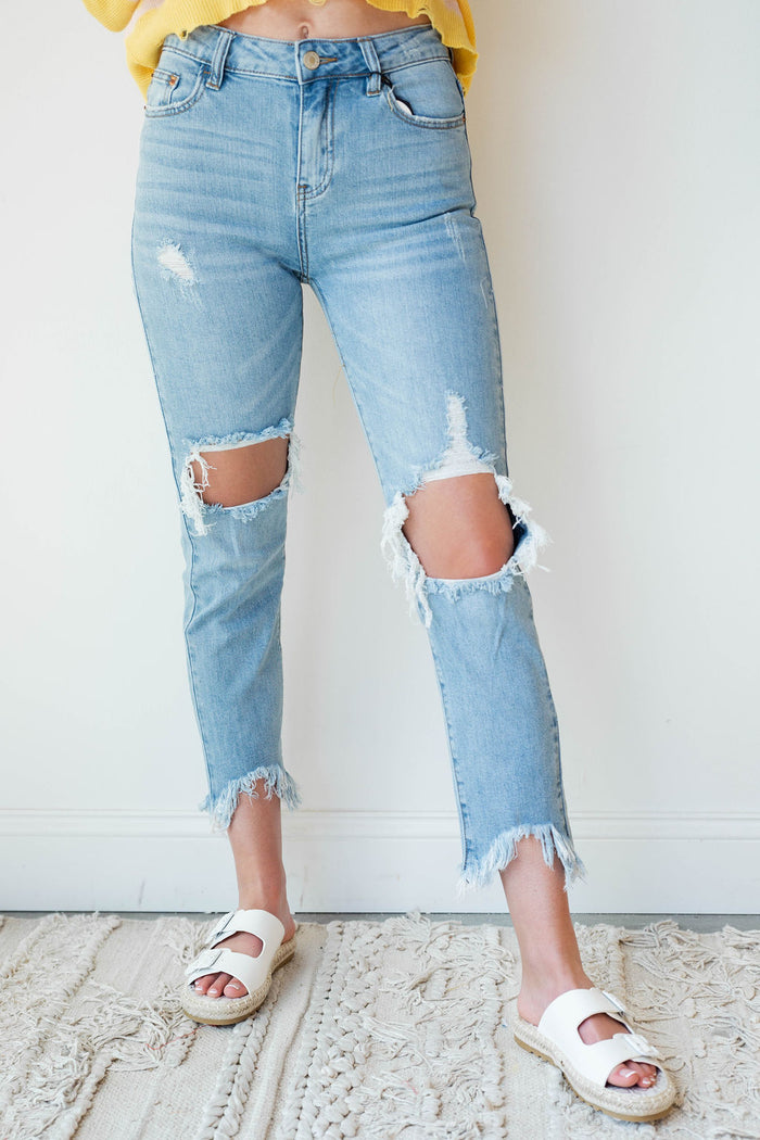 mode, overcomer distressed denim