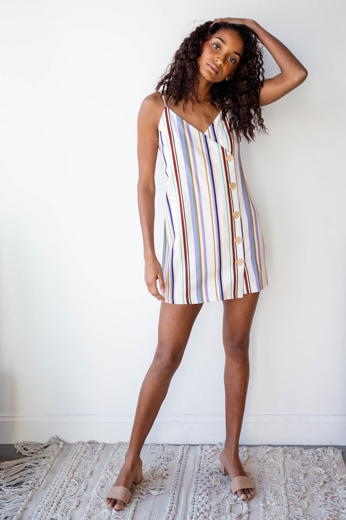 mode, run the town button down dress
