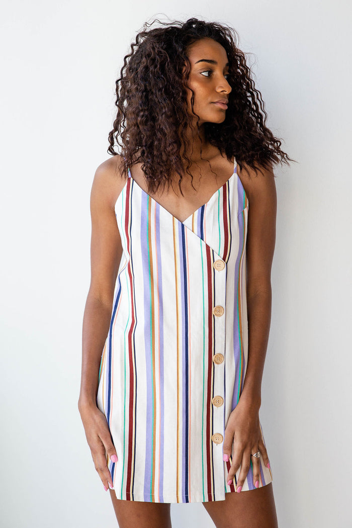 mode, run the town button down dress