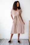 mode, muted sunset maxi dress