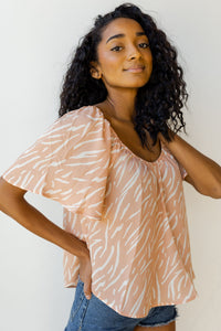mode, just peachy top
