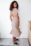 mode, muted sunset maxi dress