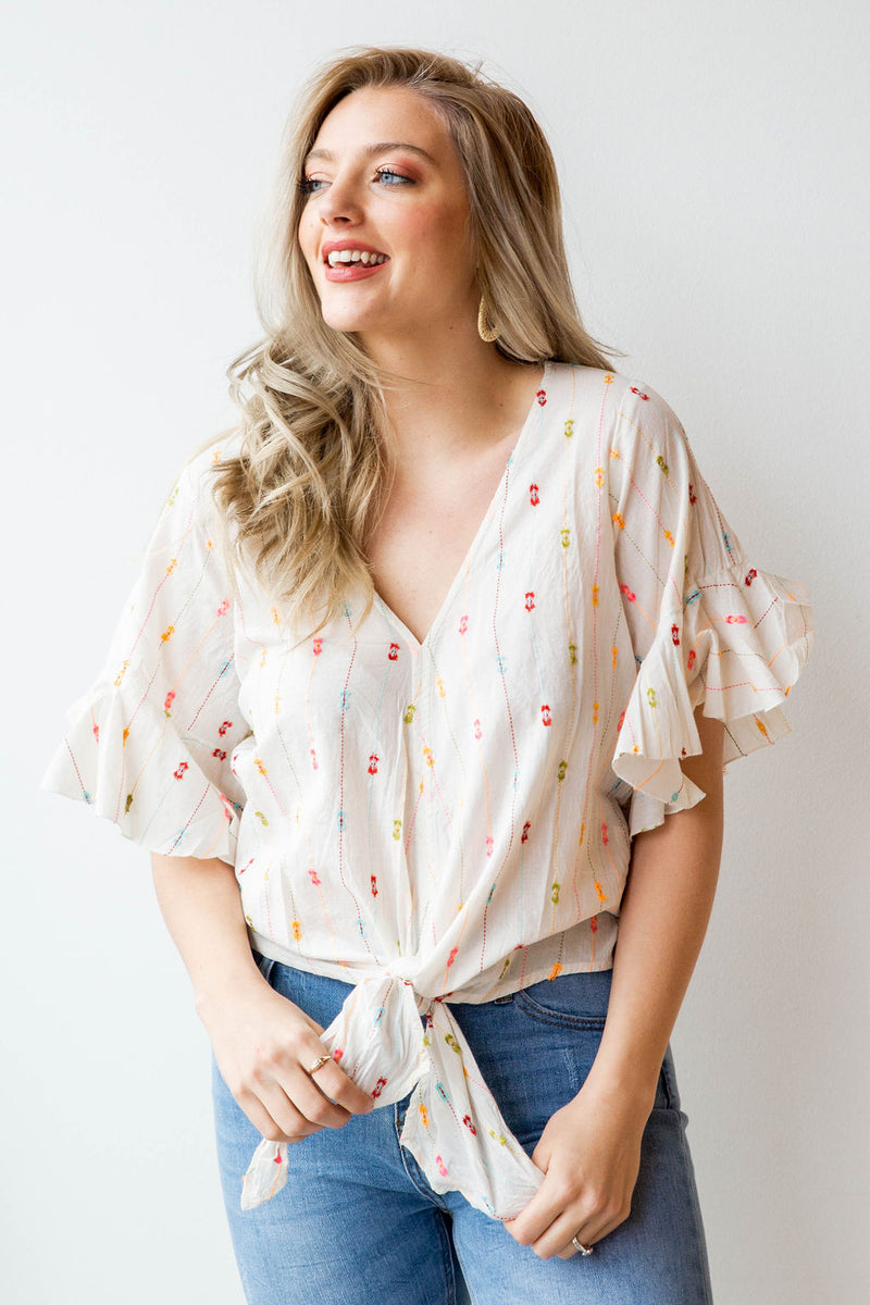 mode, Kaele color stitching blouse