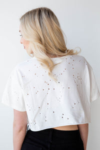 mode, little bit crop tee