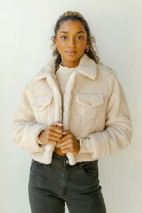 mode, teddy bear crop jacket