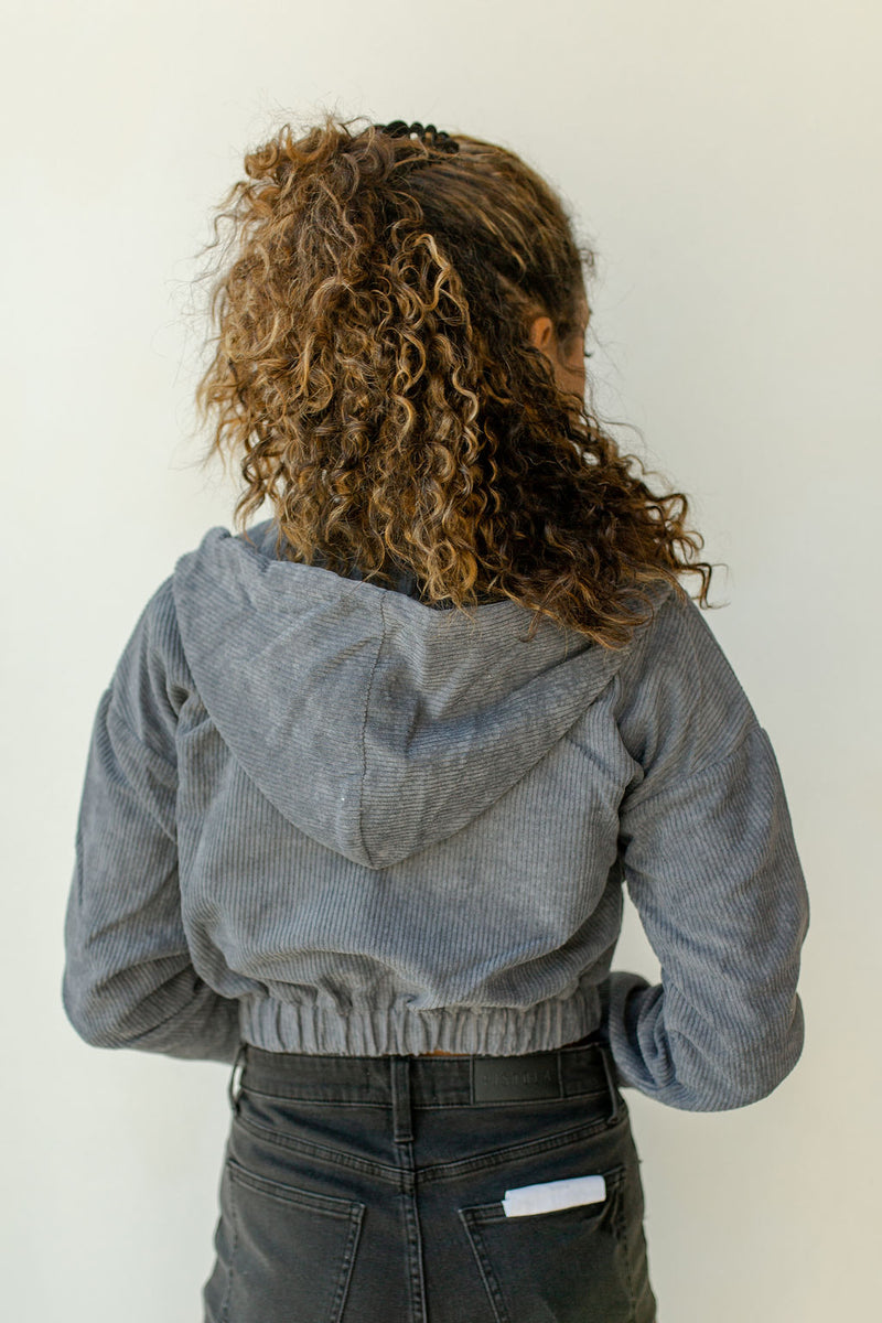 mode, cord zip hoodie