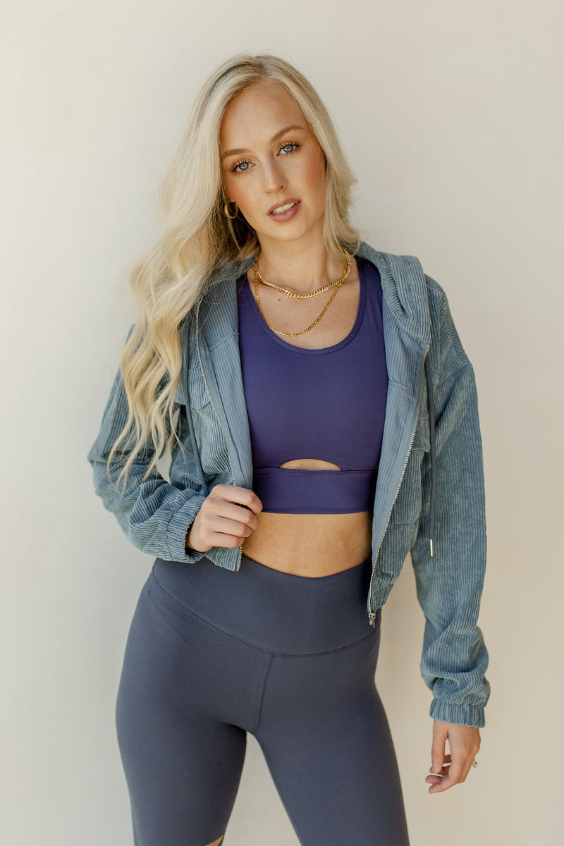 mode, cord zip hoodie