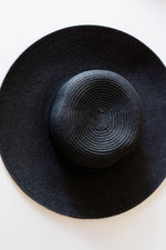 mode, shaded sunshine black straw hat