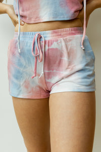 mode, sweets tie dye shorts (set)
