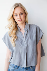 mode, cotton ball crop shirt