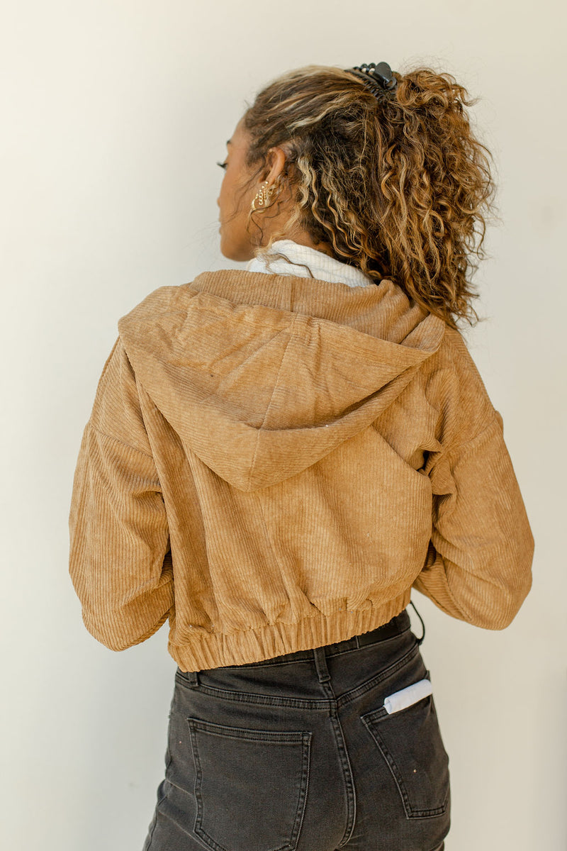 mode, cord zip hoodie