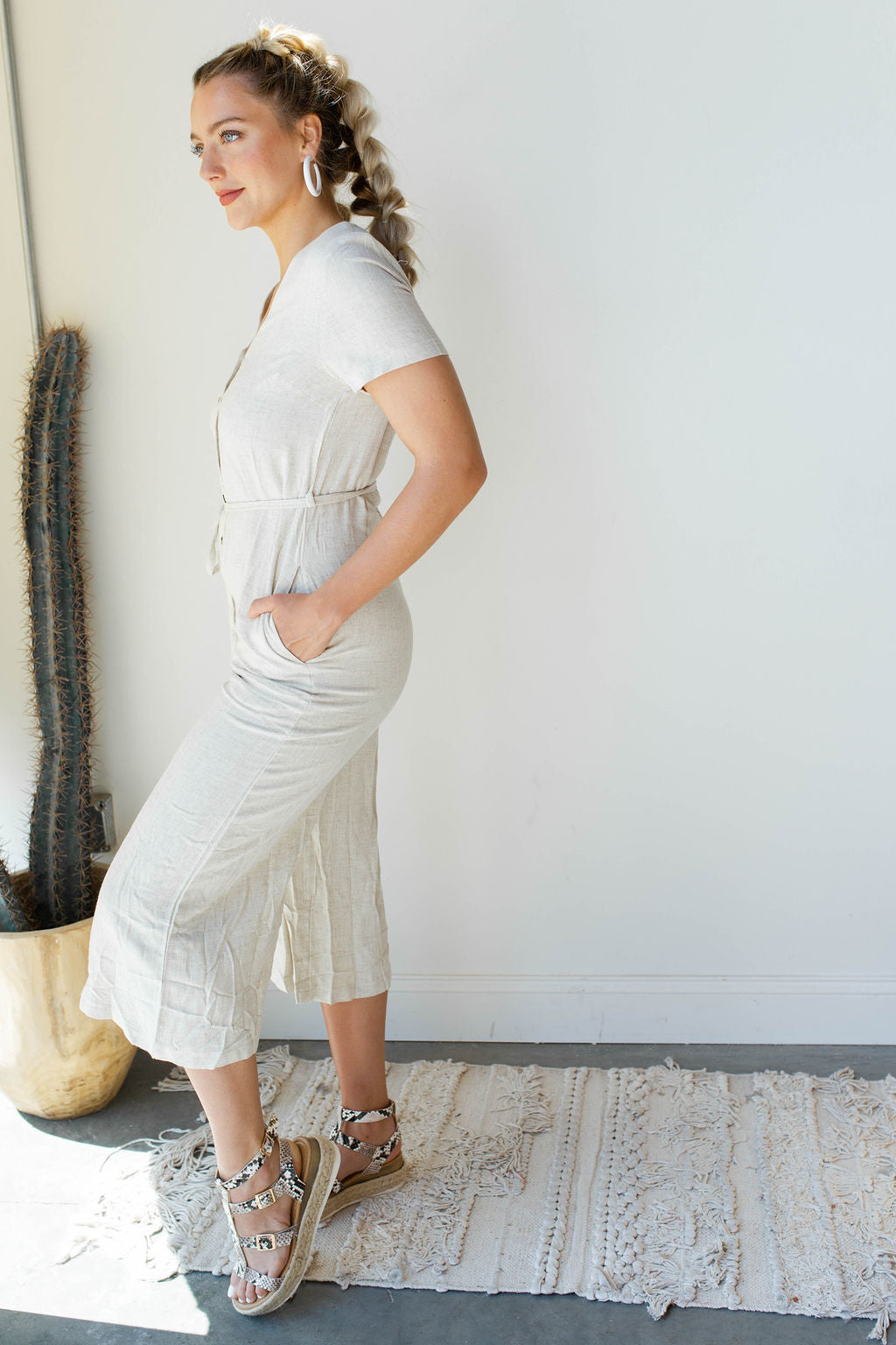 mode, go for miles linen jumpsuit
