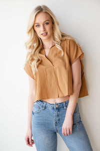 mode, cotton ball crop shirt