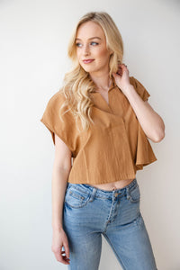 mode, cotton ball crop shirt