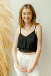 mode, smocked waist cami