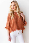 mode, fringed pullover poncho