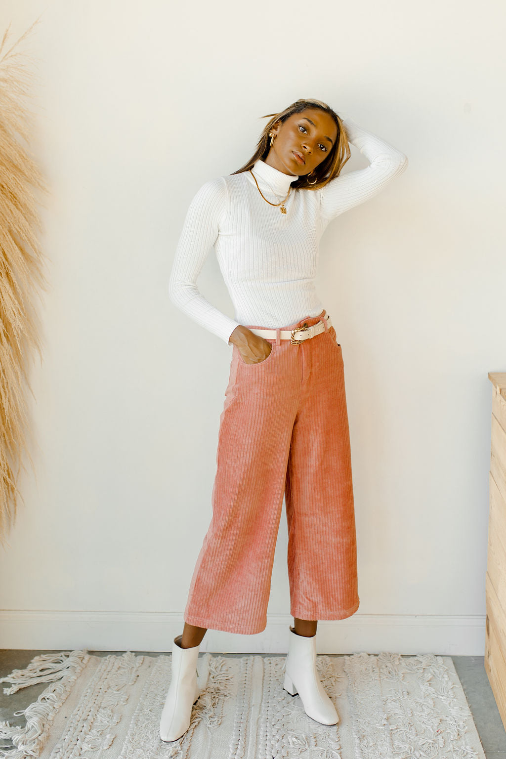 mode, one up wide leg pants